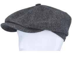 Hatteras Virgin Wool/Linen Grey Flat Cap - Stetson 9 Hatteras Virgin Wool/Linen Grey Flat Cap - Stetson -Fashion Hat Discount Store 4063633131615 5