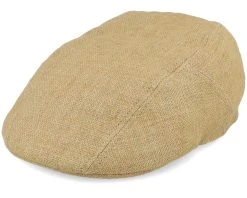 Ivy Cap Linen Sustainable Beige Flat Cap - Stetson