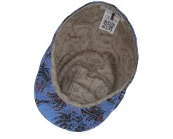 Texas Organic Linen Sustainable Blue Flat Cap - Stetson -Fashion Hat Discount Store 4063633132148 4
