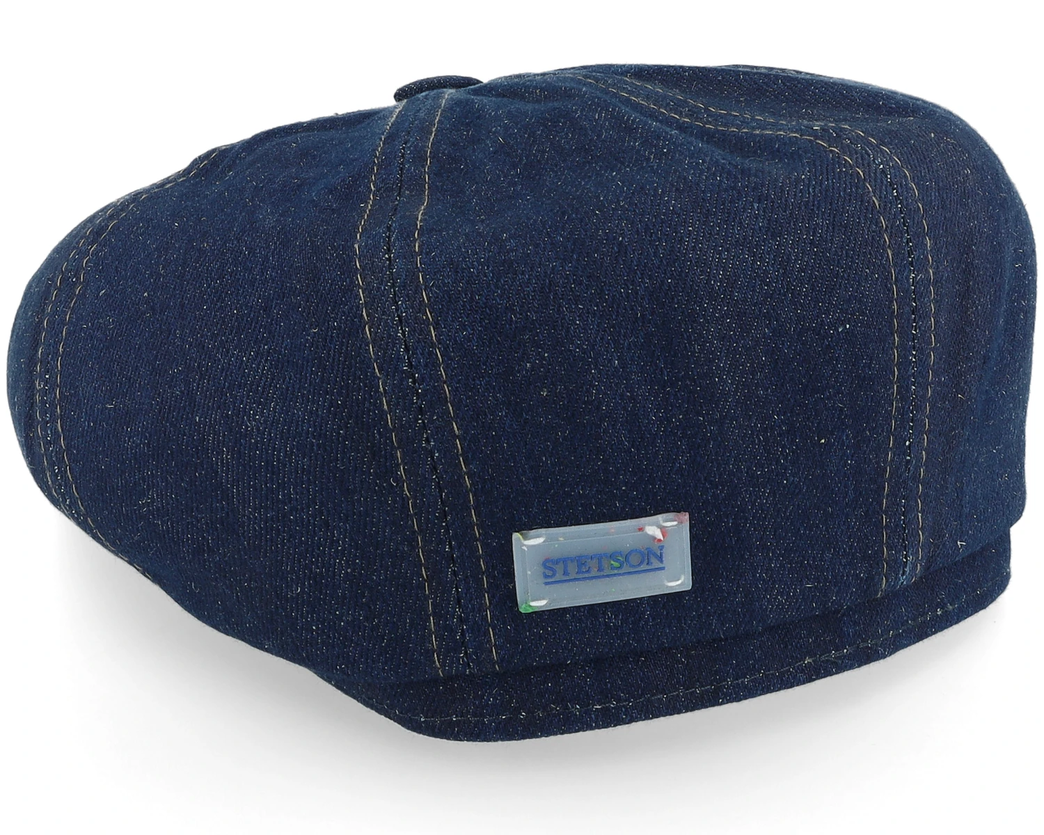 Hatteras Sustainable Denim Blue Flat Cap - Stetson 2 Hatteras Sustainable Denim Blue Flat Cap - Stetson - Image 2