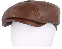 Hatteras Lamb Nappa Brown Flat Cap - Stetson -Fashion Hat Discount Store 4063633135163 5