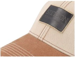 Baseball Leather Patch Vintage Beige Adjustable - Stetson -Fashion Hat Discount Store 4063633135552 6