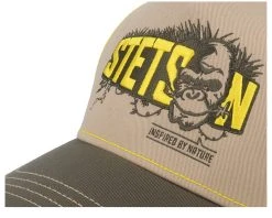 Ape Sustainable Beige/Olive/Yellow Trucker - Stetson 11 Ape Sustainable Beige/Olive/Yellow Trucker - Stetson -Fashion Hat Discount Store 4063633135569 6