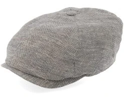 6-panel Cap Linen Brown/Beige Flat Cap - Stetson