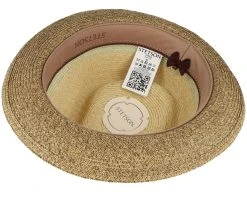 Player Toyo Beige/Brown Straw Hat - Stetson -Fashion Hat Discount Store 4063633138201 4