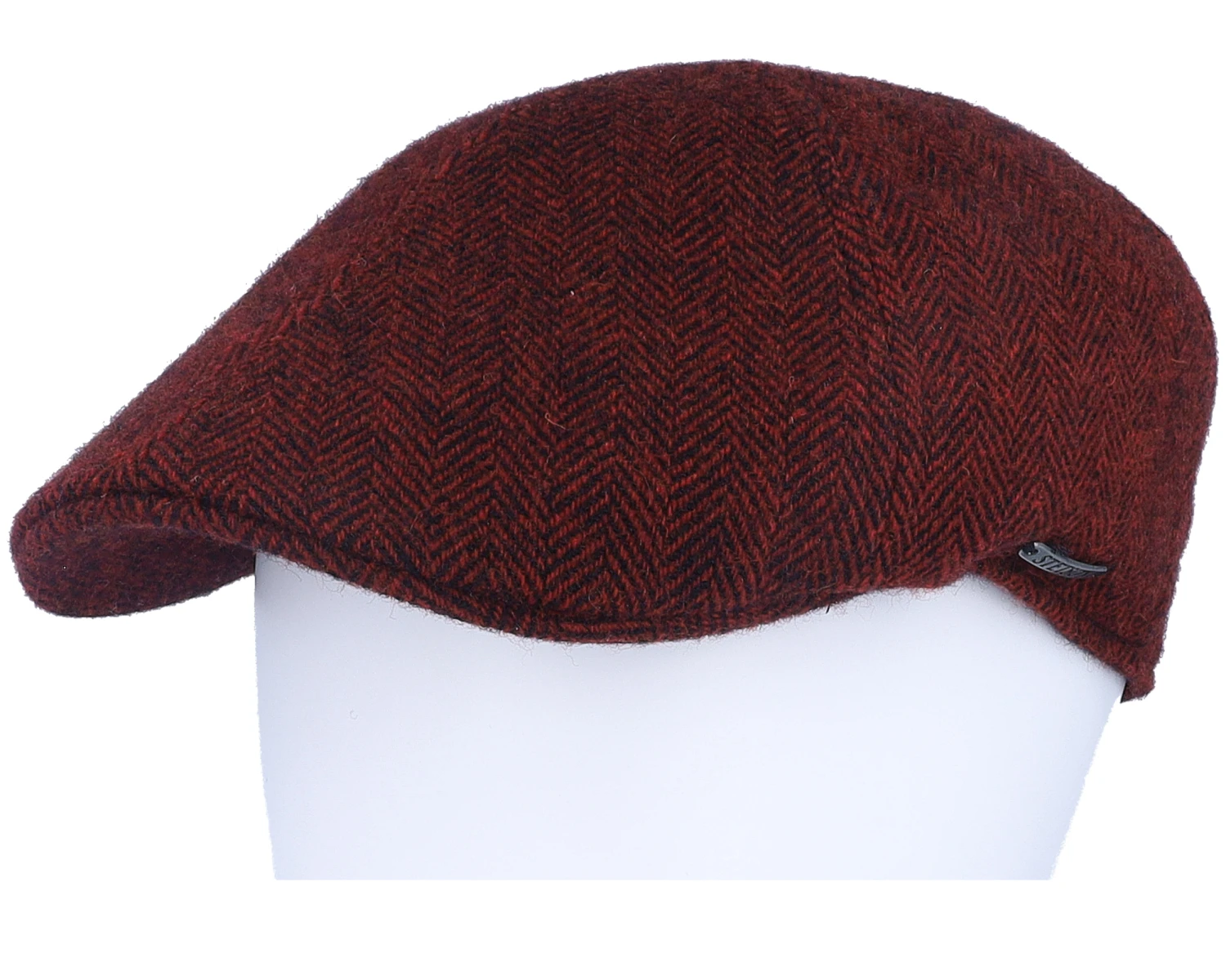 Texas Wool Herringbone Red Flat Cap - Stetson 5 Texas Wool Herringbone Red Flat Cap - Stetson - Image 5