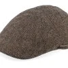 Texas Wool Herringbone Brown Flat Cap - Stetson