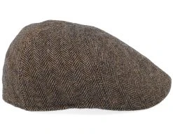 Texas Wool Herringbone Brown Flat Cap - Stetson -Fashion Hat Discount Store 4063633145094 3