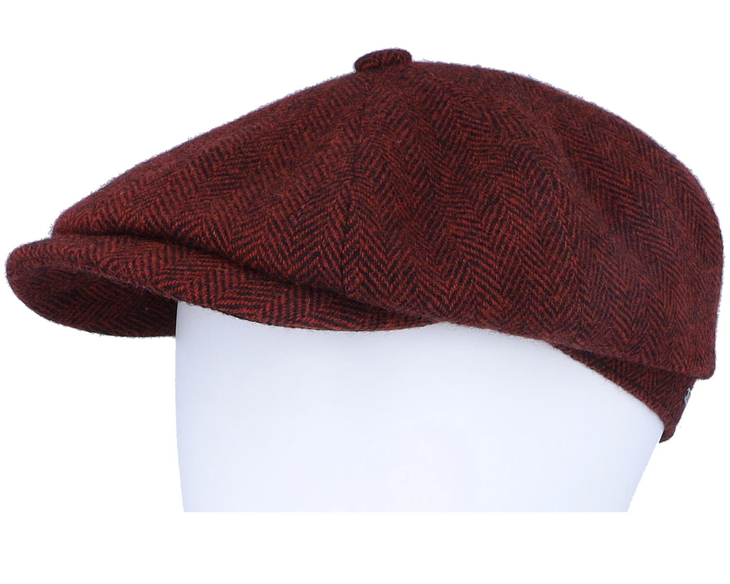 Hatteras Wool Herringbone Burgundy Flatcap - Stetson 5 Hatteras Wool Herringbone Burgundy Flatcap - Stetson - Image 5