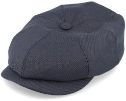 Hatteras Wool Twill Charcoal Flat Cap - Stetson