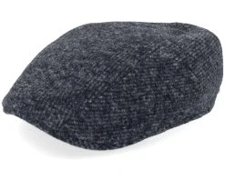 Ivy Cap Jersey Black/Charcoal Flat Cap - Stetson