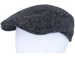 Ivy Cap Jersey Black/Charcoal Flat Cap - Stetson -Fashion Hat Discount Store 4063633147579 5