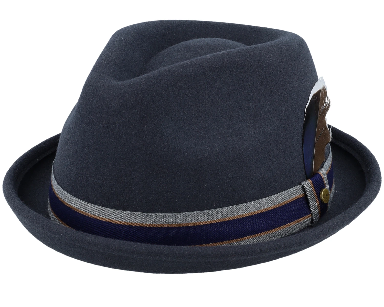 Player Woolfelt Charcoal Fedora - Stetson 1 Player Woolfelt Charcoal Fedora - Stetson