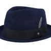 Player Woolfelt Navy Fedora - Stetson