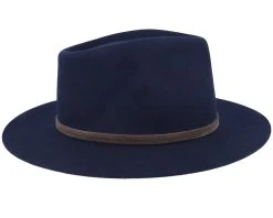 Woolfelt Navy Fedora - Stetson -Fashion Hat Discount Store 4063633149009 3