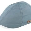 Texas Waxed Cotton Light Blue Flat Cap - Stetson