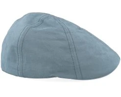 Texas Waxed Cotton Light Blue Flat Cap - Stetson -Fashion Hat Discount Store 4063633149535 3