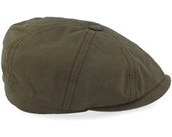 Hatteras Waxed Cotton Dark Green Flat Cap - Stetson -Fashion Hat Discount Store 4063633149887 3