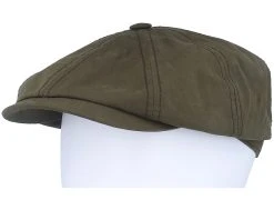 Hatteras Waxed Cotton Dark Green Flat Cap - Stetson -Fashion Hat Discount Store 4063633149887 5