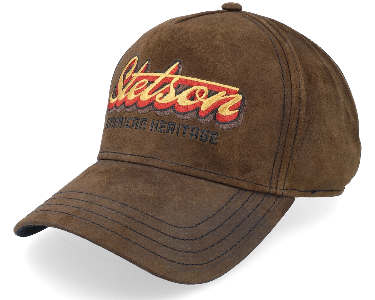 Trucker Cap Oily Goat Brown Suede Adjustable - Stetson 1 Trucker Cap Oily Goat Brown Suede Adjustable - Stetson