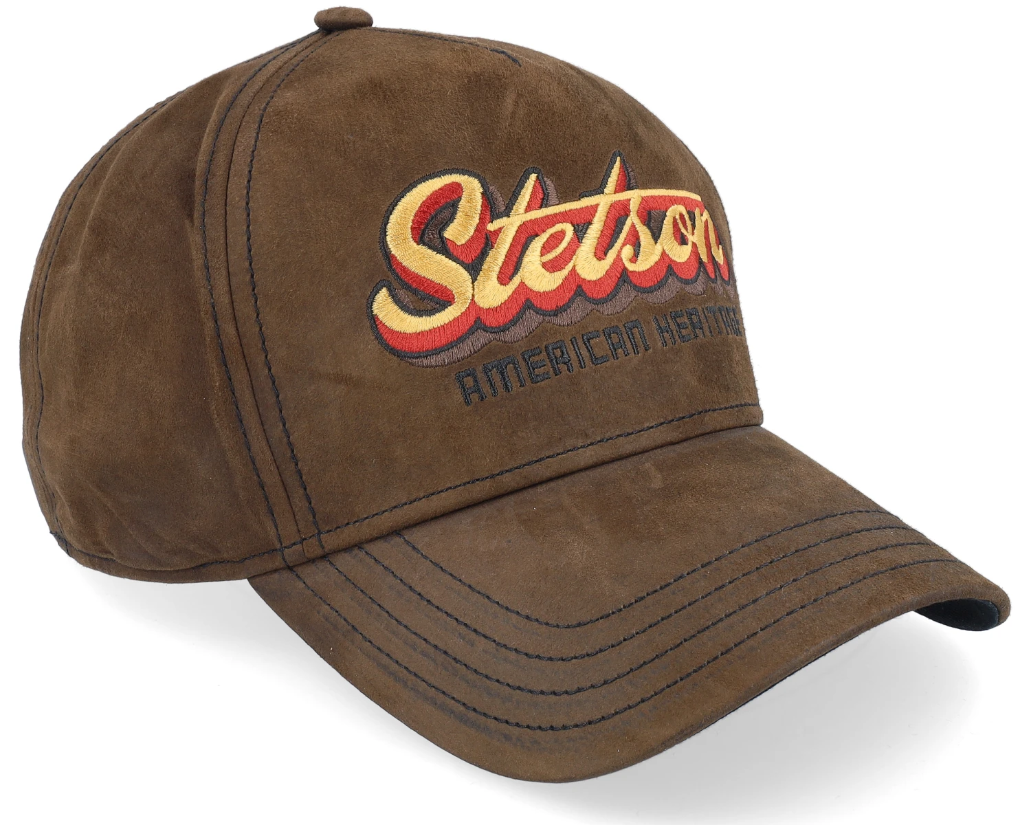 Trucker Cap Oily Goat Brown Suede Adjustable - Stetson 2 Trucker Cap Oily Goat Brown Suede Adjustable - Stetson - Image 2