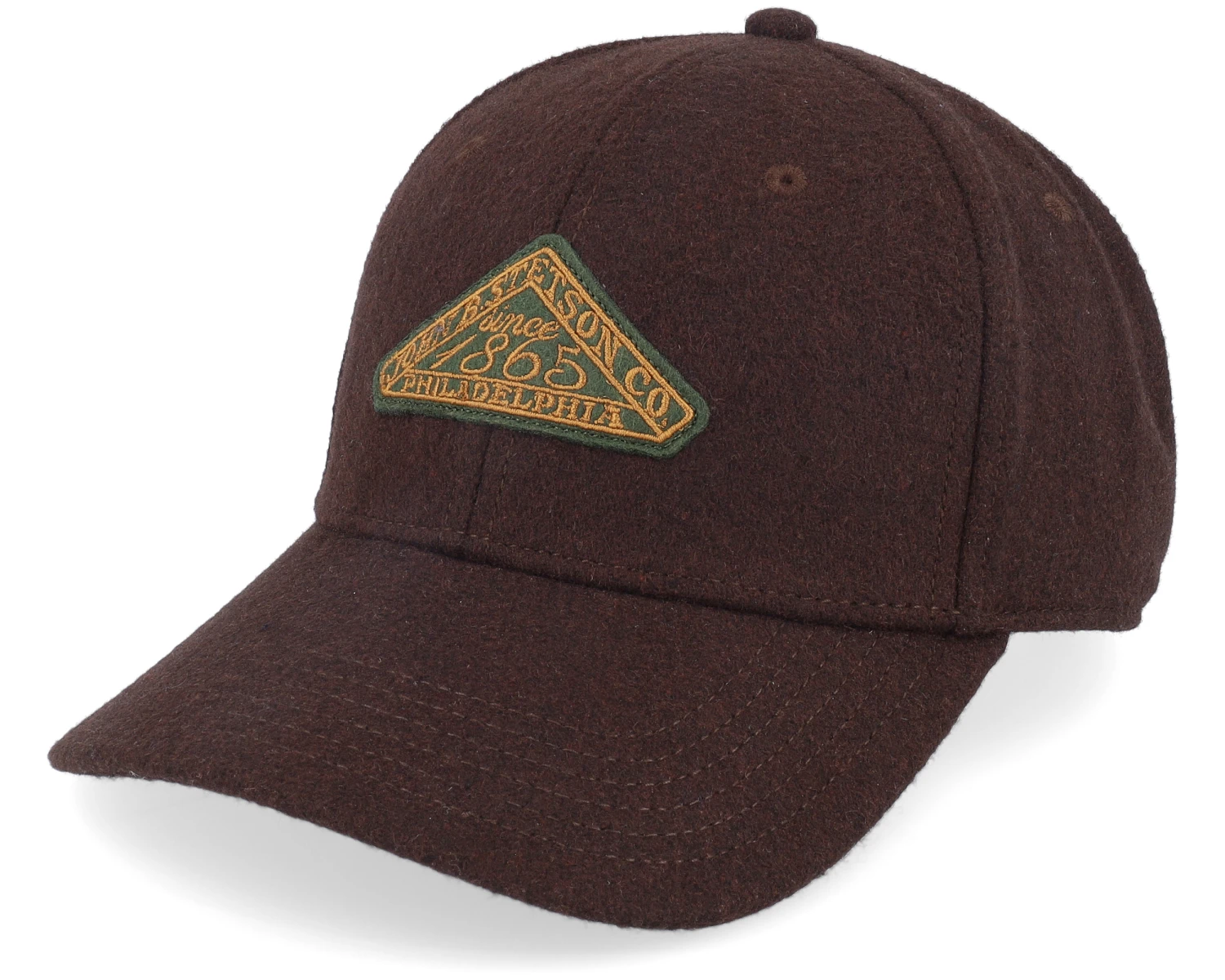 Baseball Cap Vintage Logo Patch Wool Brown Adjustable - Stetson 1 Baseball Cap Vintage Logo Patch Wool Brown Adjustable - Stetson