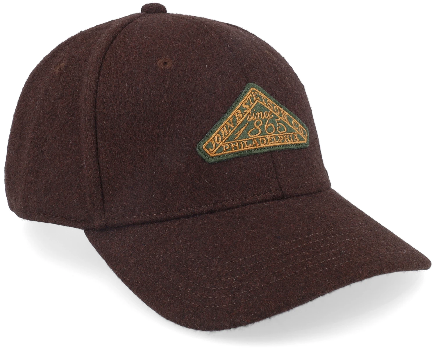 Baseball Cap Vintage Logo Patch Wool Brown Adjustable - Stetson 2 Baseball Cap Vintage Logo Patch Wool Brown Adjustable - Stetson - Image 2