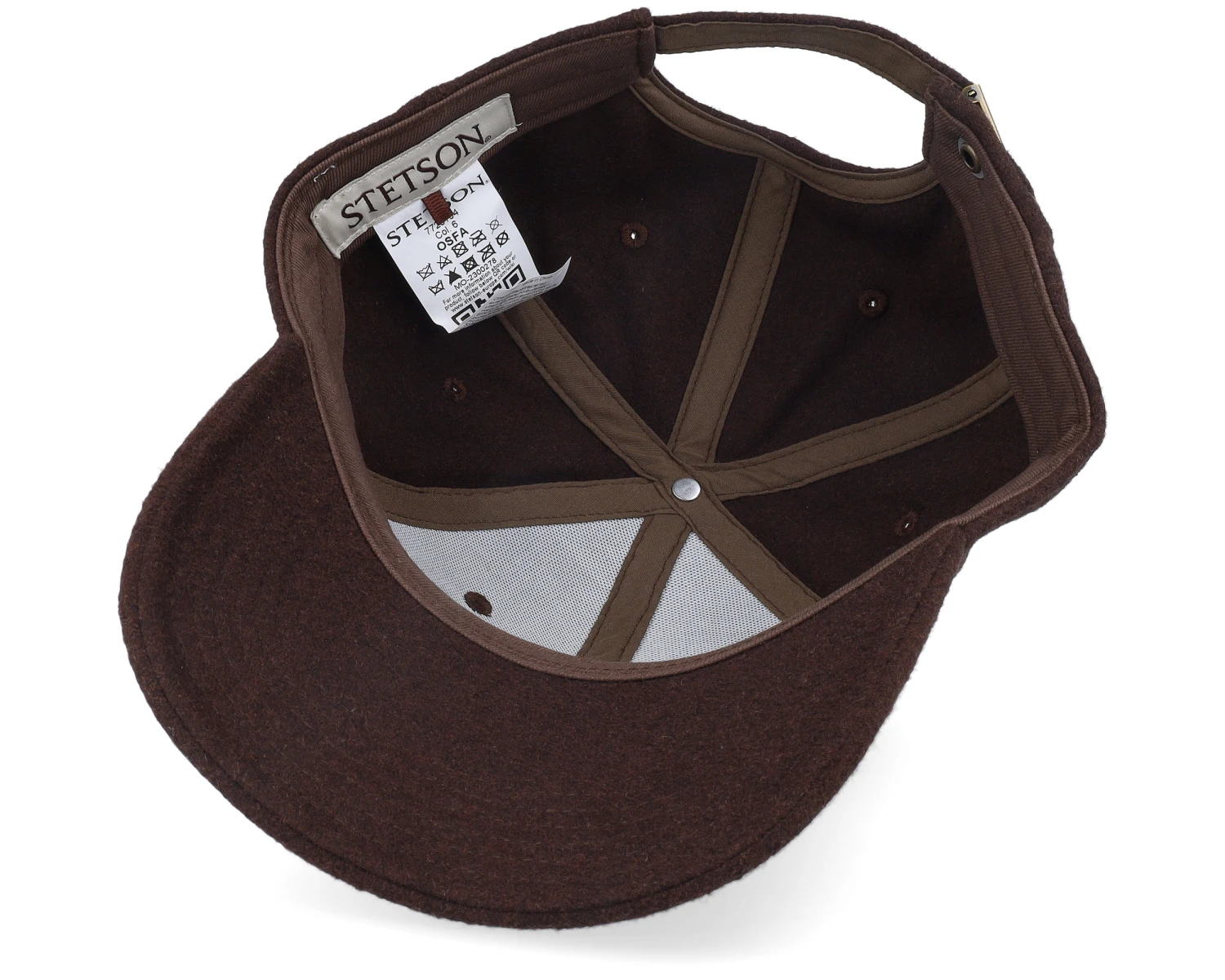 Baseball Cap Vintage Logo Patch Wool Brown Adjustable - Stetson 5 Baseball Cap Vintage Logo Patch Wool Brown Adjustable - Stetson - Image 5