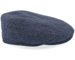 Kent Herringbone Virgin Wool Blue Flat Cap - Stetson -Fashion Hat Discount Store 4063633154799 3