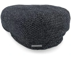 Ivy Cap Wool Black/Charcoal Flat Cap - Stetson -Fashion Hat Discount Store 4063633155604 3