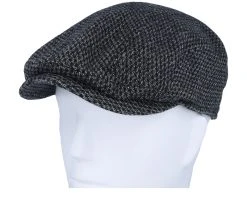 Ivy Cap Wool Black/Charcoal Flat Cap - Stetson -Fashion Hat Discount Store 4063633155604 6