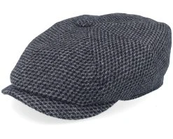 Hatteras Wool Black/Charcoal Flatcap - Stetson
