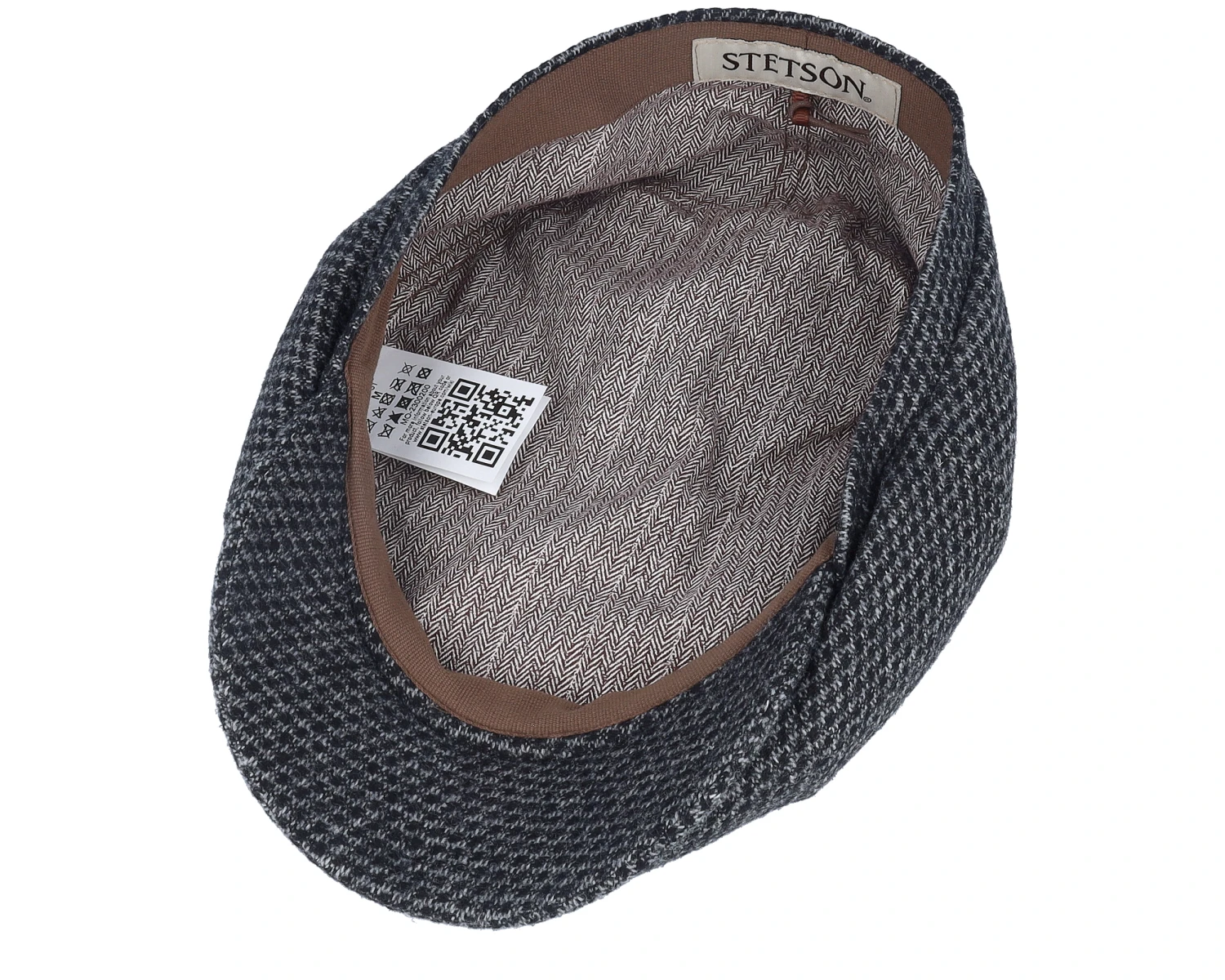 Hatteras Wool Black/Charcoal Flatcap - Stetson 4 Hatteras Wool Black/Charcoal Flatcap - Stetson - Image 4