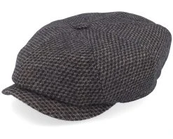 Hatteras Wool Black/Brown Flatcap - Stetson
