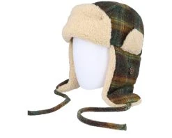 Bomber Cap Wool Check Green Trapper - Stetson -Fashion Hat Discount Store 4063633156076 3