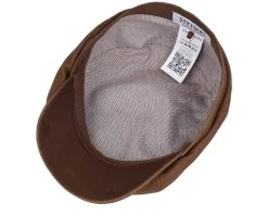 6-panel Brown Calf Leather Flatcap - Stetson -Fashion Hat Discount Store 4063633159022 4