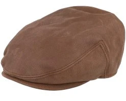 Kent Calf Leather Brown Flat Cap - Stetson