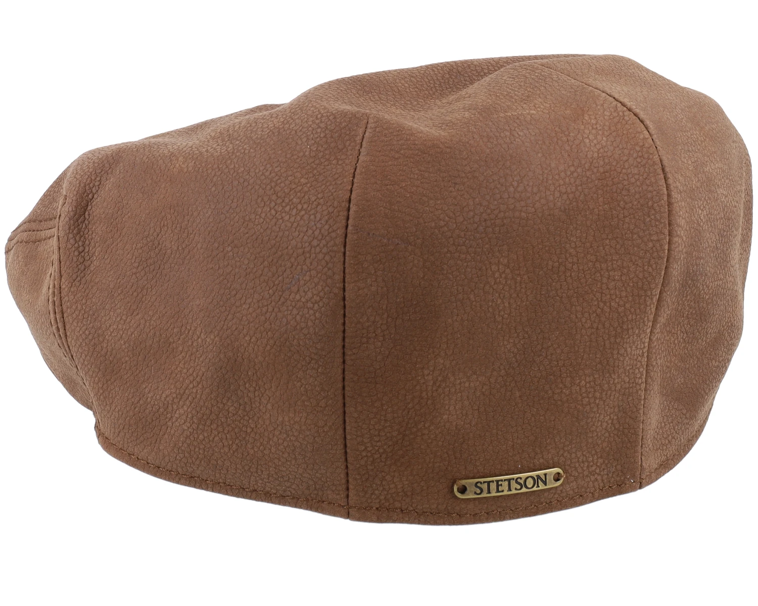 Kent Calf Leather Brown Flat Cap - Stetson 2 Kent Calf Leather Brown Flat Cap - Stetson - Image 2