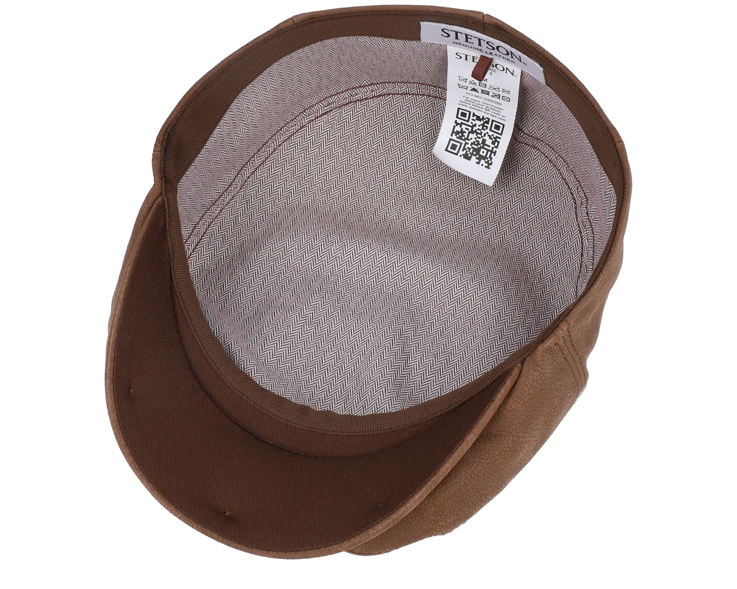 Kent Calf Leather Brown Flat Cap - Stetson 4 Kent Calf Leather Brown Flat Cap - Stetson - Image 4