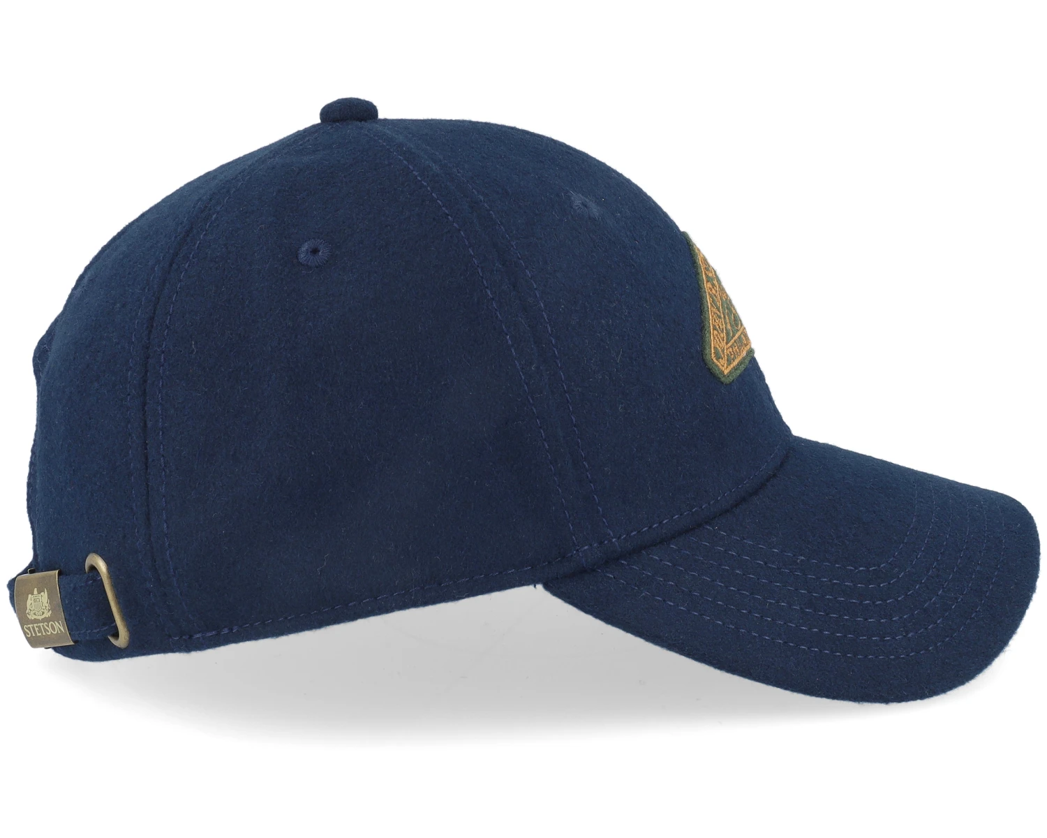 Baseball Cap Vintage Logo Patch Wool Navy Adjustable - Stetson 4 Baseball Cap Vintage Logo Patch Wool Navy Adjustable - Stetson - Image 4