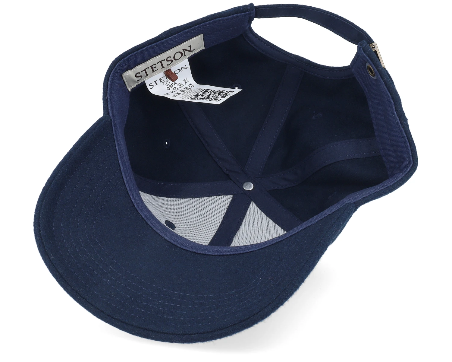 Baseball Cap Vintage Logo Patch Wool Navy Adjustable - Stetson 5 Baseball Cap Vintage Logo Patch Wool Navy Adjustable - Stetson - Image 5