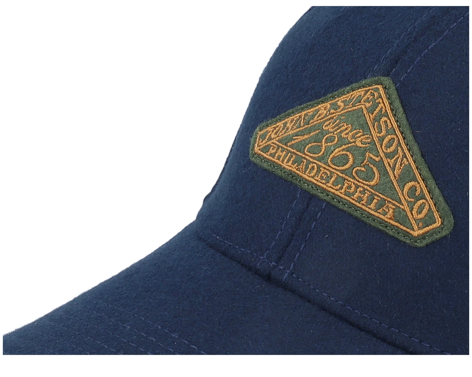 Baseball Cap Vintage Logo Patch Wool Navy Adjustable - Stetson 6 Baseball Cap Vintage Logo Patch Wool Navy Adjustable - Stetson - Image 6