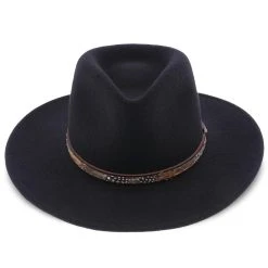 Stetson Linwood Wool Felt Western Hat 12 Stetson Linwood Wool Felt Western Hat -Fashion Hat Discount Store H OWLNWD BLK 1a