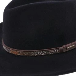 Stetson Linwood Wool Felt Western Hat 15 Stetson Linwood Wool Felt Western Hat -Fashion Hat Discount Store H OWLNWD BLK 4a