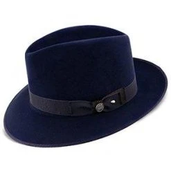 Stetson Noble Fur Felt Fedora Hat 29 Stetson Noble Fur Felt Fedora Hat -Fashion Hat Discount Store H TFNBLE BLU
