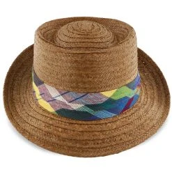 Madrigal - Stetson Coconut Straw Porkpie Hat - TSMDGL -Fashion Hat Discount Store H TSMDGL BRN 1b