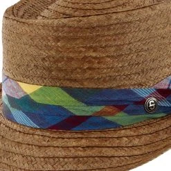 Madrigal - Stetson Coconut Straw Porkpie Hat - TSMDGL -Fashion Hat Discount Store H TSMDGL BRN 4b