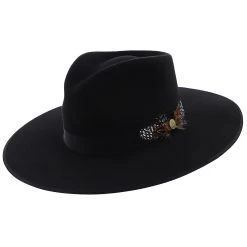 Midtown B - Stetson Wool Felt Fedora Hat -Fashion Hat Discount Store H TWMDNTB BLACK 0