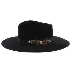 Midtown B - Stetson Wool Felt Fedora Hat -Fashion Hat Discount Store H TWMDNTB BLACK 2