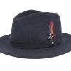Traveller Woolfelt Mix Navy Fedora - Stetson